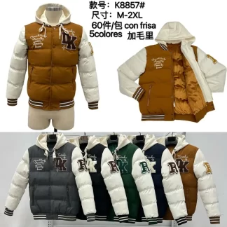 BOMBER UNIVERSITARIO CON PIEL