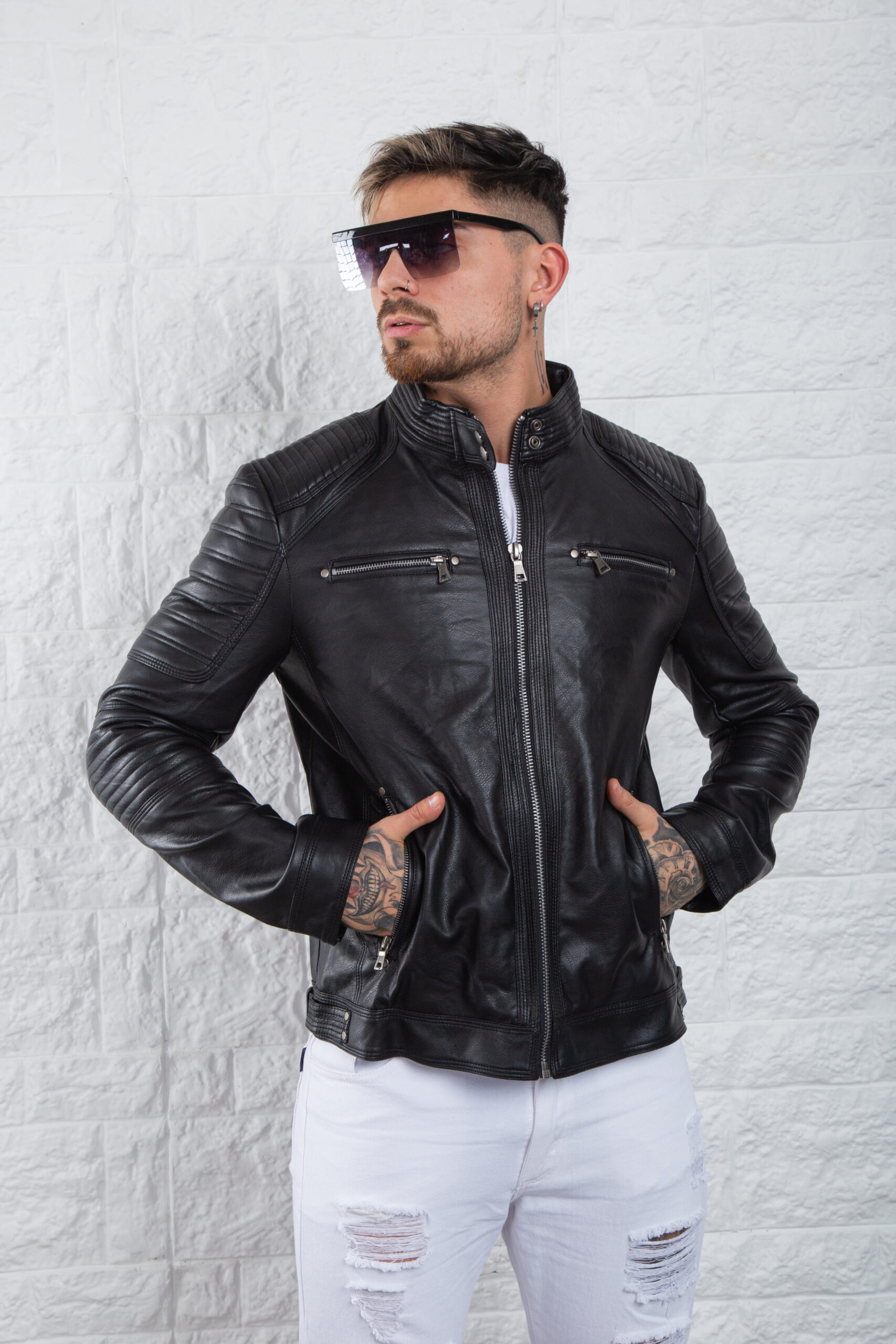 Campera - Cuero cierre hierro - Imagen 3