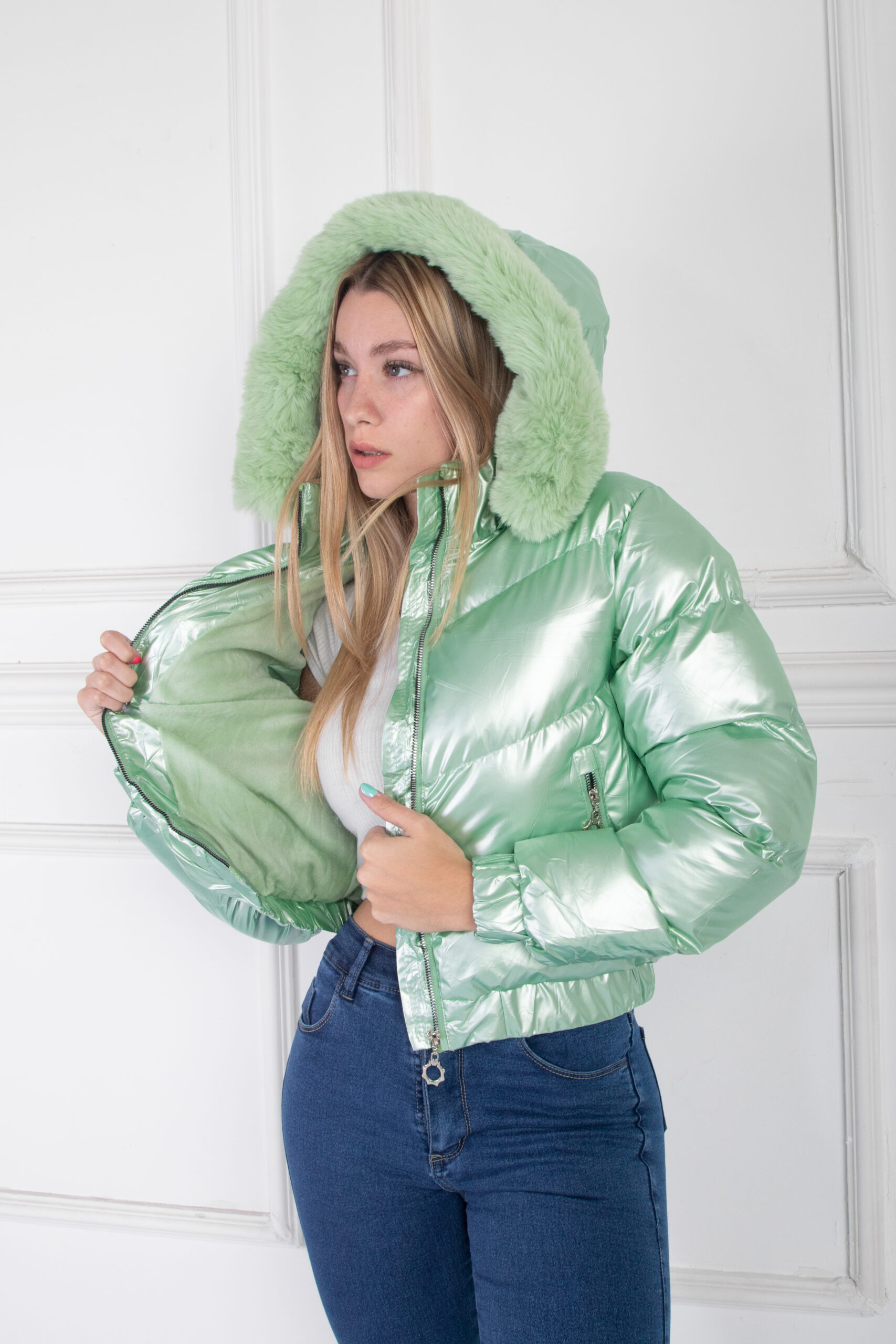 Puffer con piel - Imagen 6