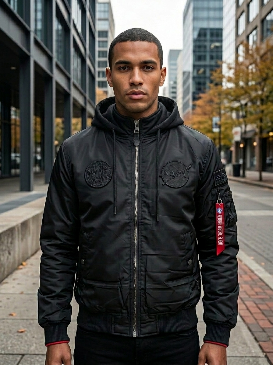 Campera - Bomber NASA BLACK - Imagen 2
