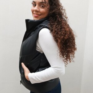 Puffer de cuero
